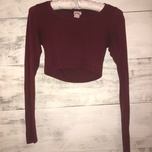 Maroon crop top